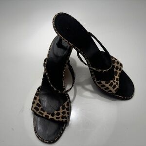 Kate Spade NEW Giraffe Print Kitten Heels Sandals Size 8 B